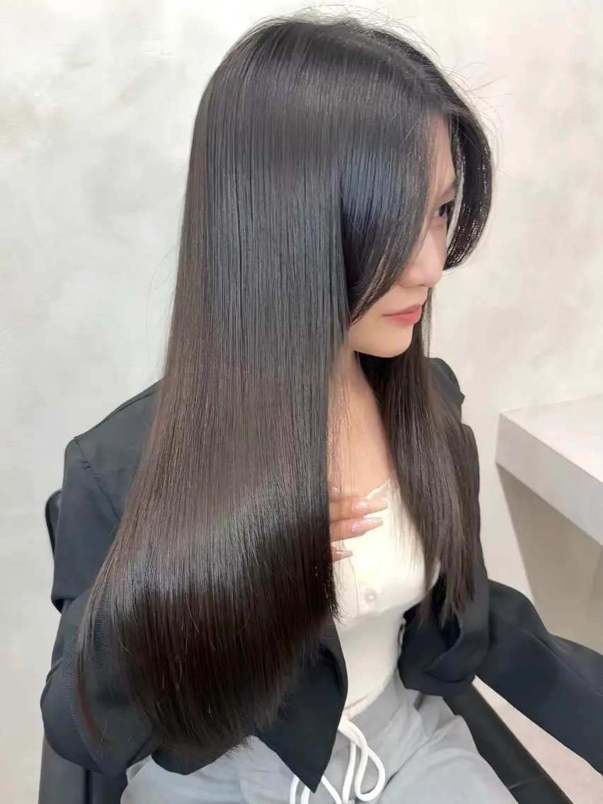 ロング 縮毛矯正 トリートメント ブリーチなしダブル 🪄🎀RIOのヘアスタイル