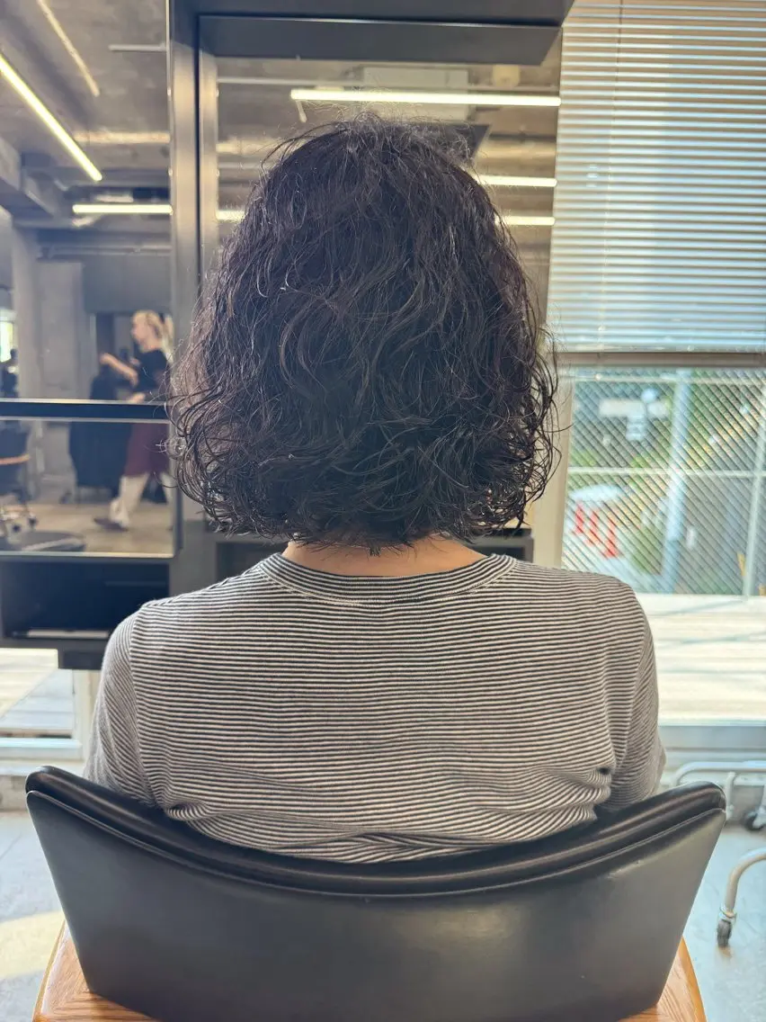 ミディアム パーマ ミディアムパーマ ボブ カット パーマ トリートメント 前田ジュン /ショート/似合わせのヘアスタイル