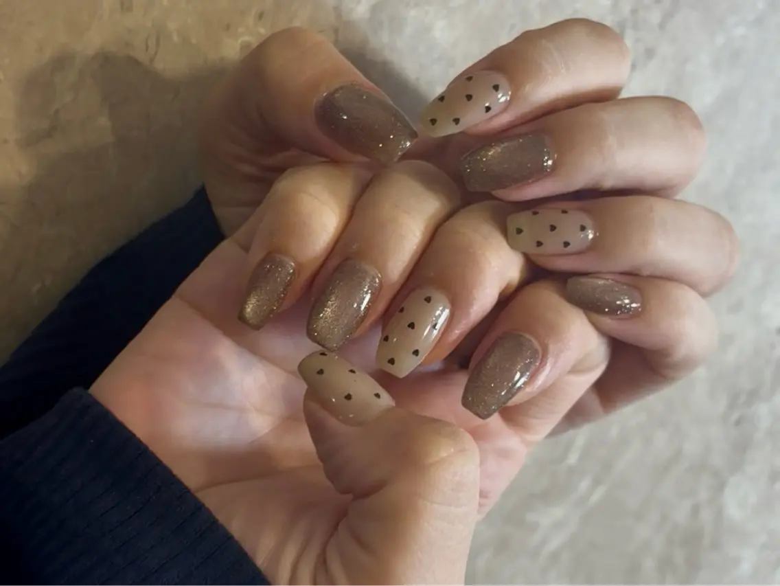 ネイル アートネイル マグネットネイル ワンカラーネイル ハンドネイル riri. nail salonのネイルデザイン