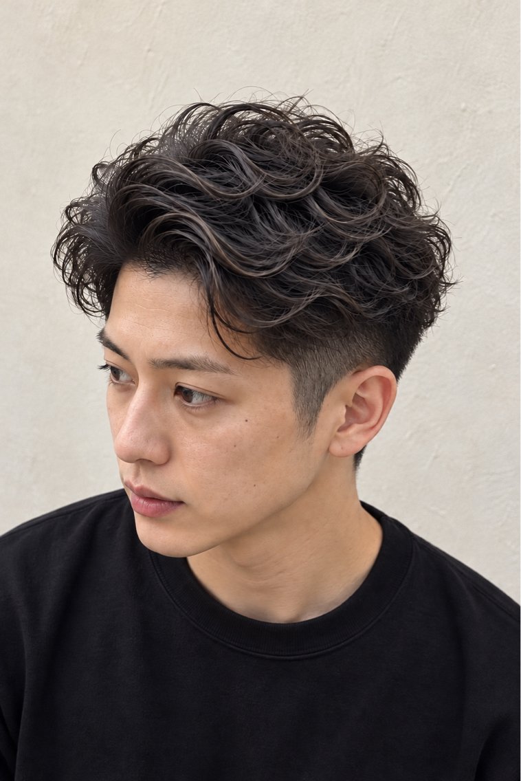 ショート パーマ メンズ メンズパーマ カット パーマ すげさやか ✨メンズカットパーマのヘアスタイル