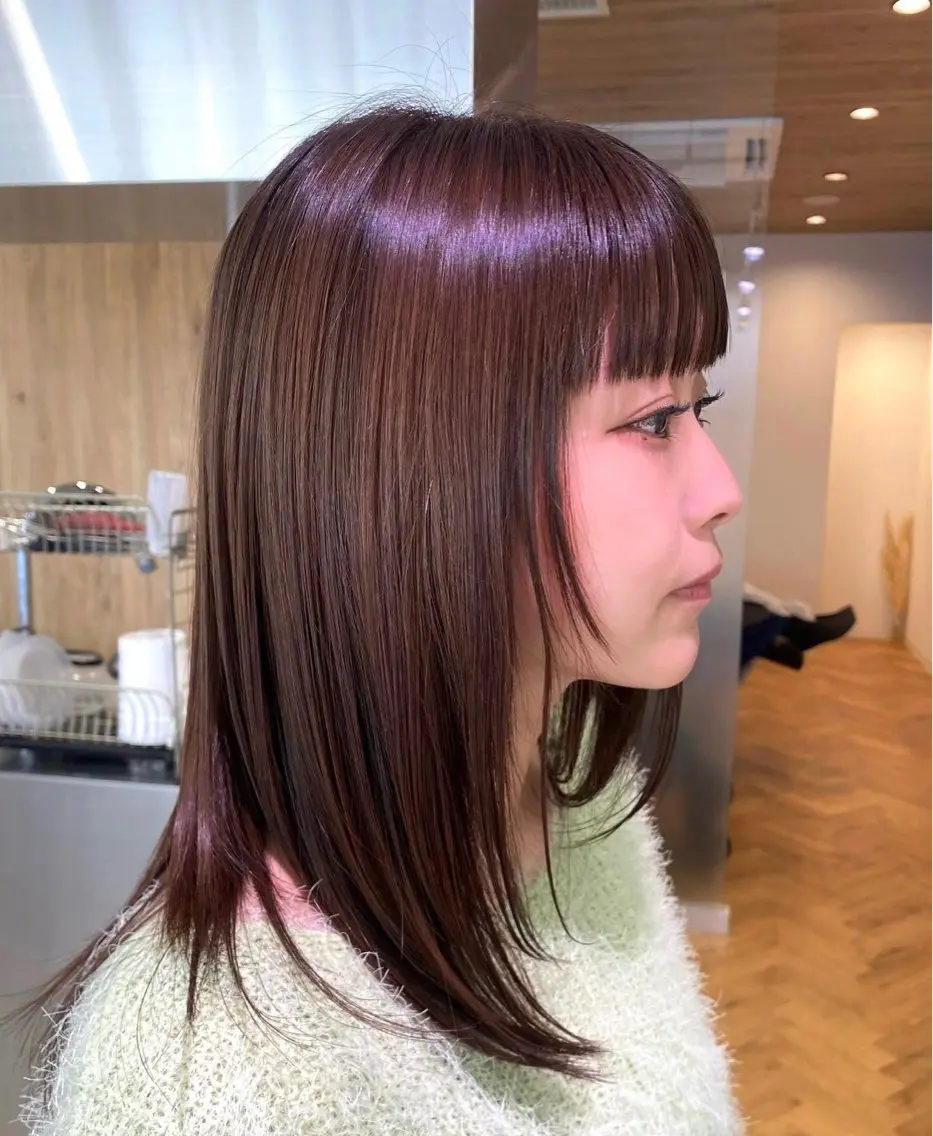 ミディアム 髪質改善 トリートメント 都筑 莉佳子のヘアスタイル