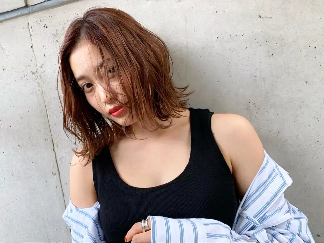 ミディアム ミディアムパーマ 似合わせカット 髪質改善 縮毛矯正/ レイヤー/銀座/本木のヘアスタイル