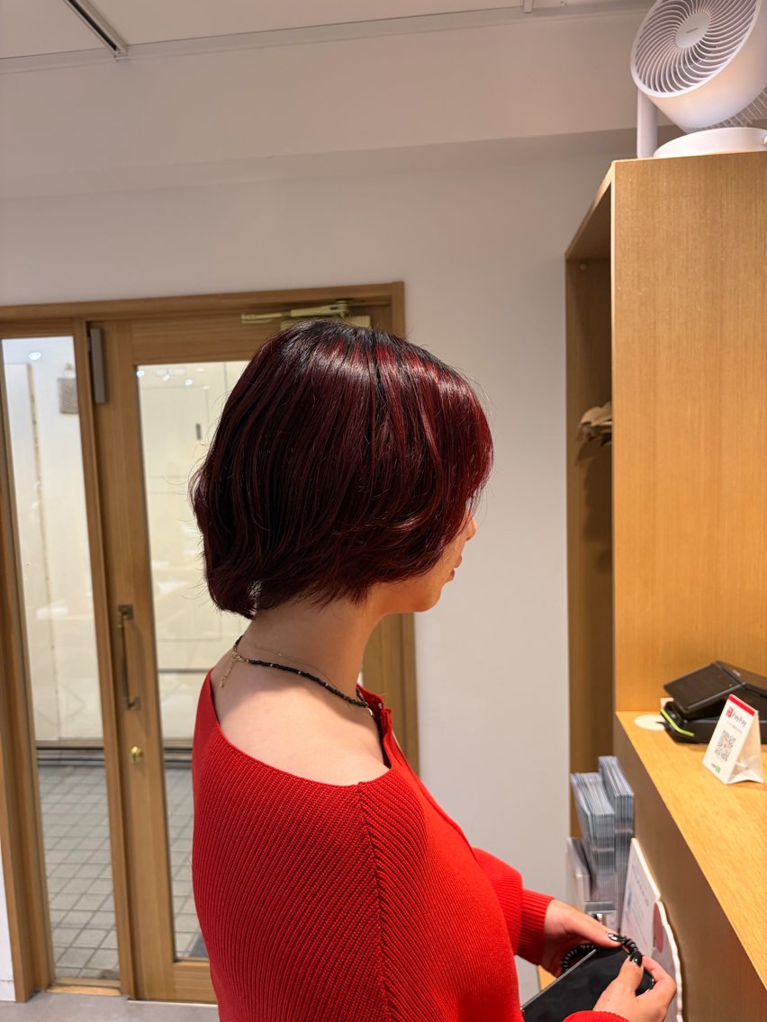 ショート カラー レッドカラー 上大岡/ nanoka‪ (:のヘアスタイル