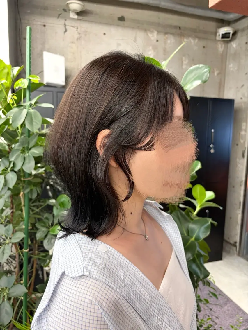 ミディアム カラー 顔周りカット 小顔カット 🥣BASSA東大和 /SATSUKI🩵のヘアスタイル