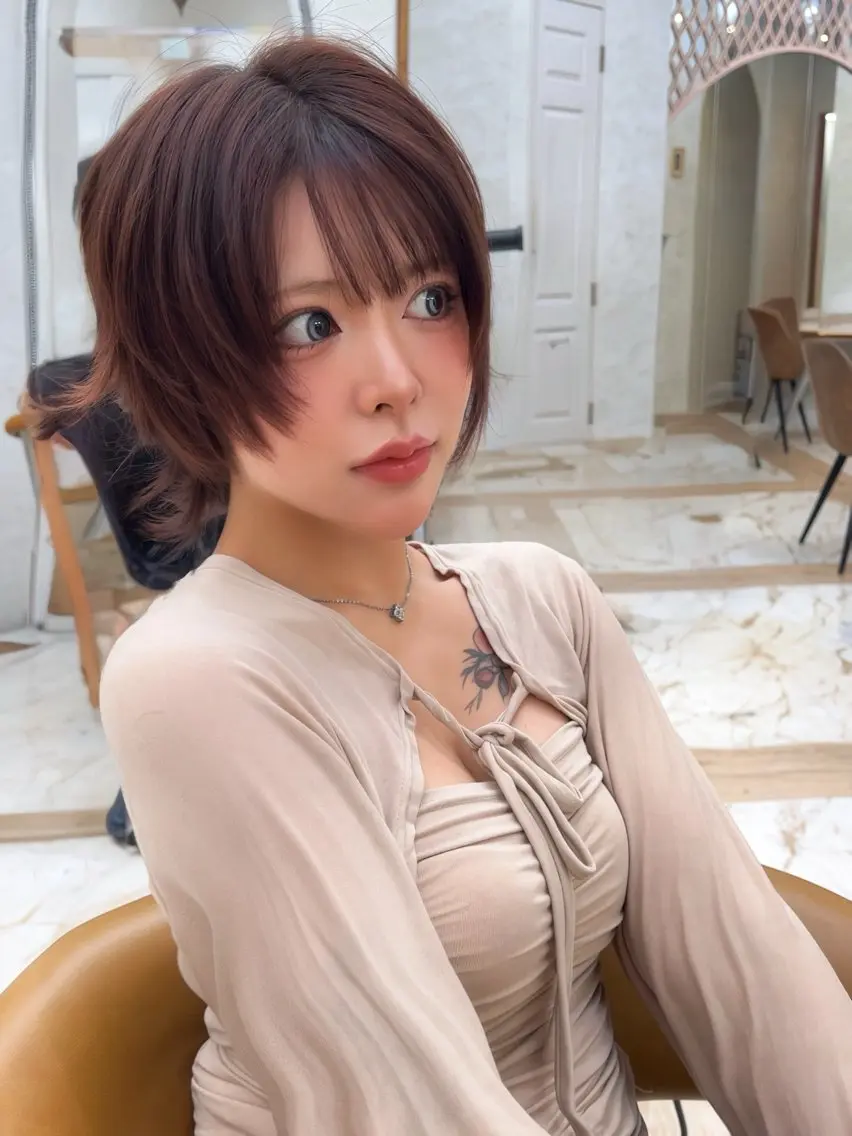 ショート カット ヘアカラー トリートメント ヘッドスパ 縮毛矯正/艶髪/ 透明感カラー輝希のヘアスタイル