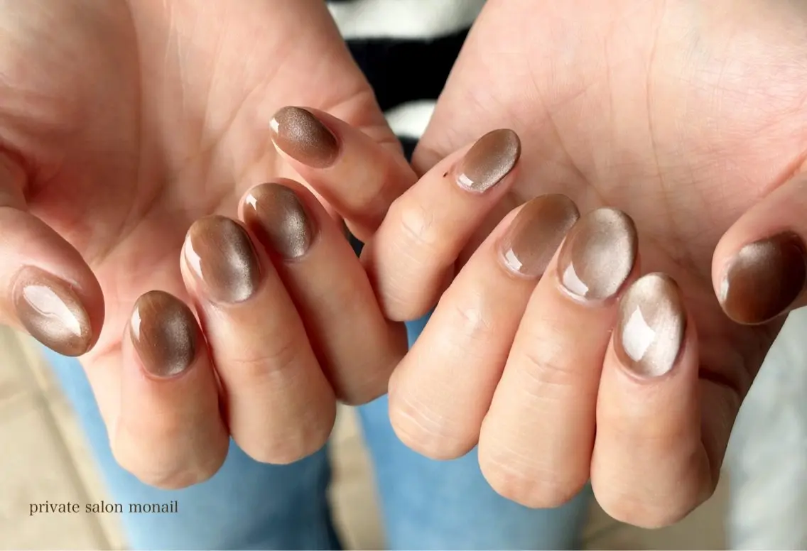 ネイル マグネットネイル ハンドネイル nail salon monailのネイルデザイン