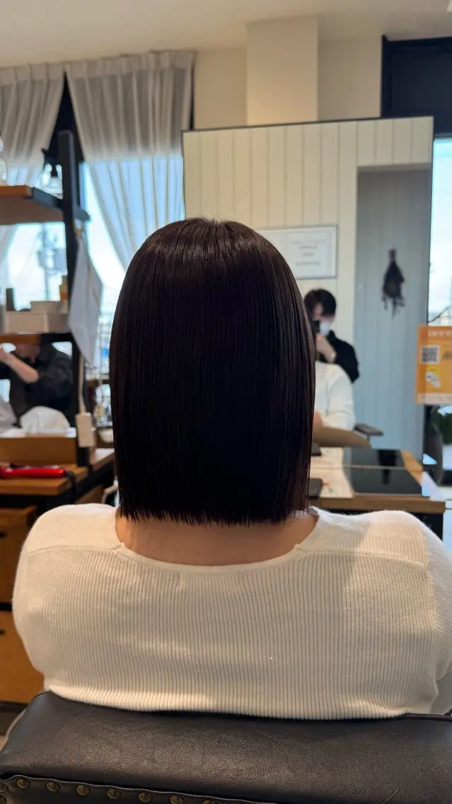 ショート カラー メンズストレート⭐️ 髪質改善カラー⭐️のヘアスタイル