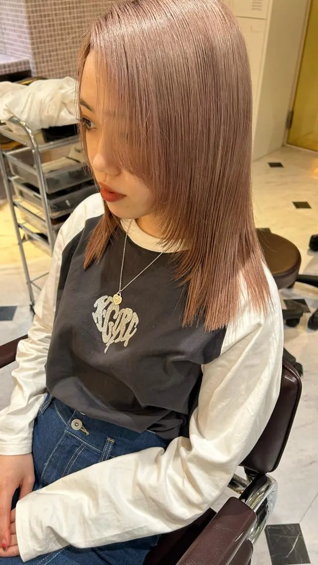 🍑ダメージレス✨ケアブリーチダブルカラー+TOKIOトリートメント　24200→14900の写真