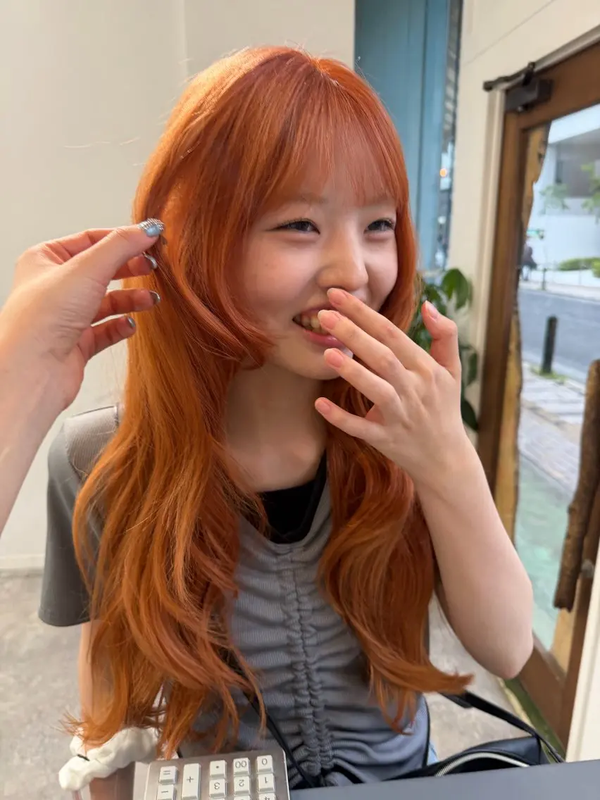 ロング カラー ヘアカラー 金澤 希空のヘアスタイル
