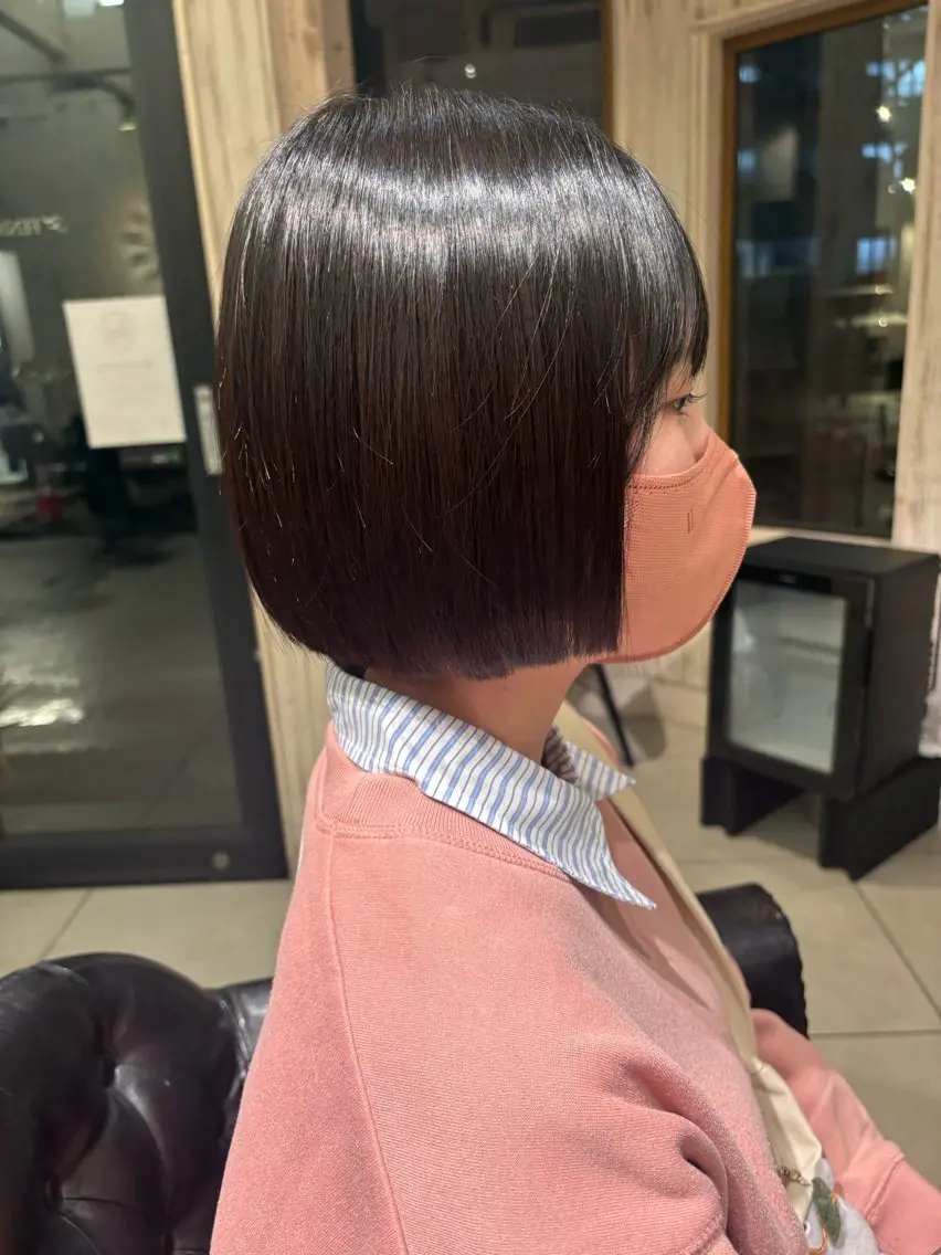 ショート パーマ 縮毛矯正 トリートメント 松井 悠希のヘアスタイル