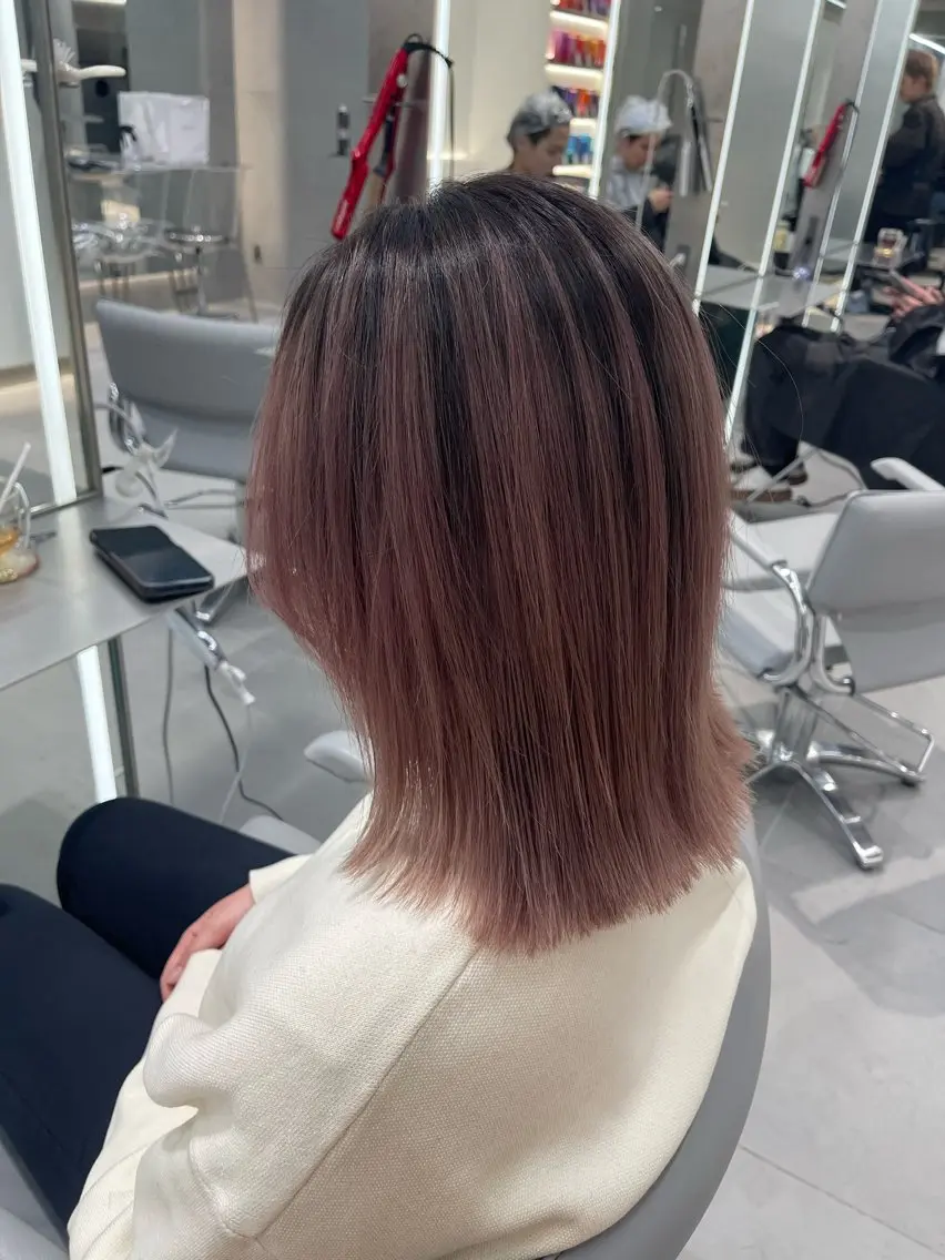 ミディアム カラー デザインカラー グラデーションカラー トリートメント /カラー/NAOKIのヘアスタイル