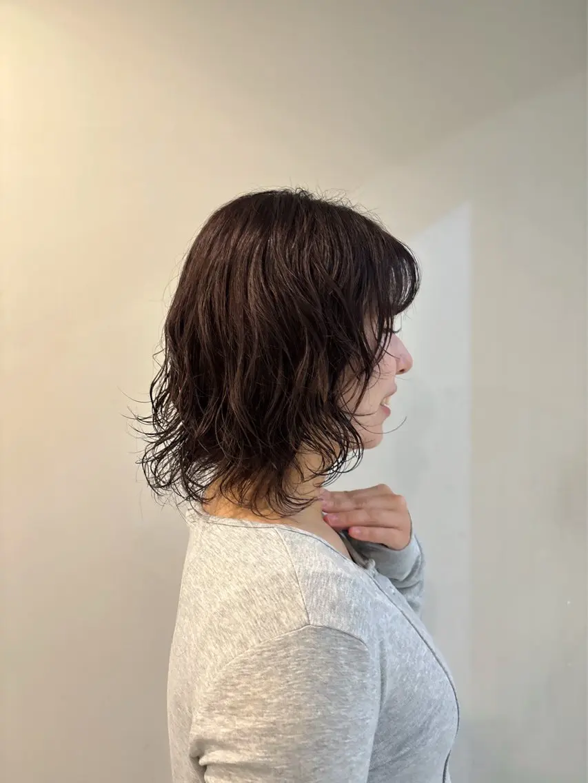 ミディアム パーマ 🐰レイヤーカット/ メンズ/ゆな🐰のヘアスタイル