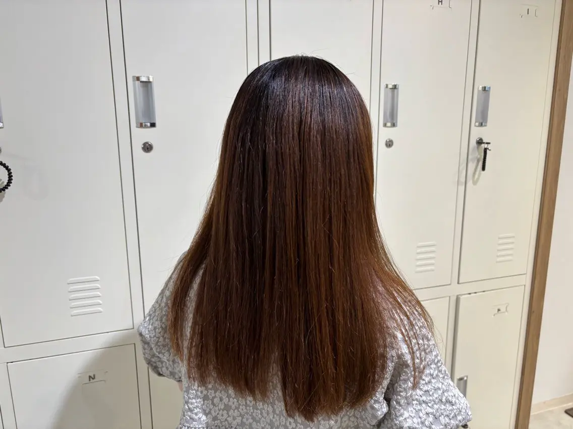 ロング カット 縮毛矯正 近藤 風華のヘアスタイル
