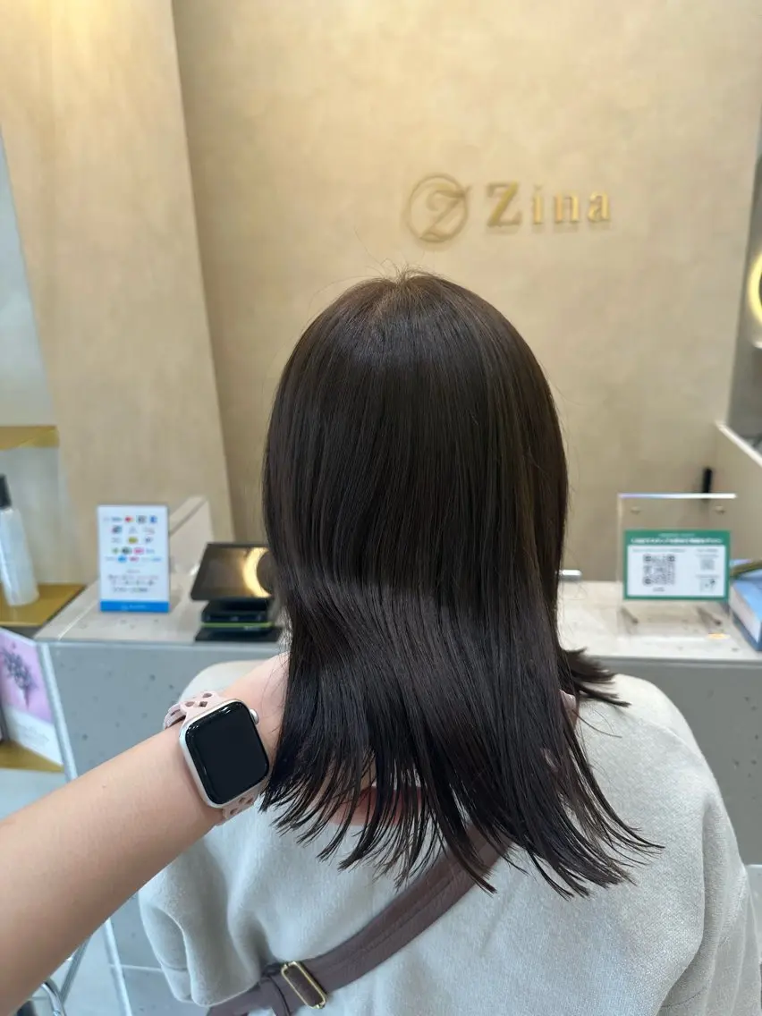ミディアム カット ヘアカラー トリートメント 艶カラー✨ ʜɪʀᴀʀɪのヘアスタイル