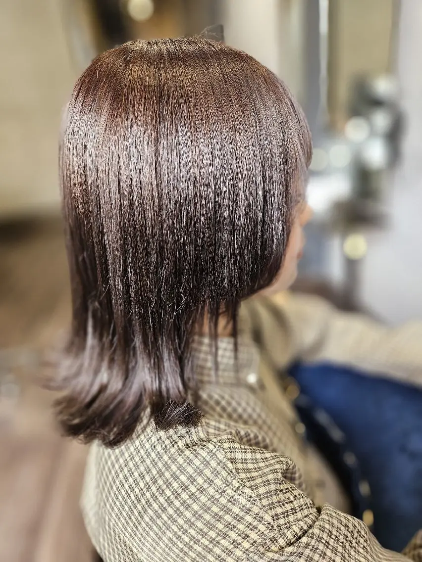 ミディアム カラー ブラウンカラー ラベンダーカラー ラベンダーブラウン レイヤーカット カット ヘアカラー トリートメント terra✂️川嶋 大輔のヘアスタイル