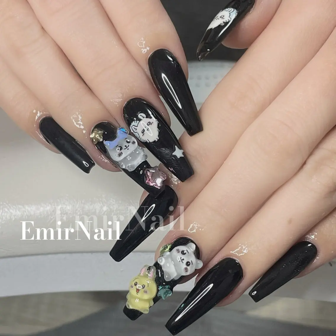 オフ無料🫶🏻デザイン4本ネイル💅チップ長さだし10本の写真