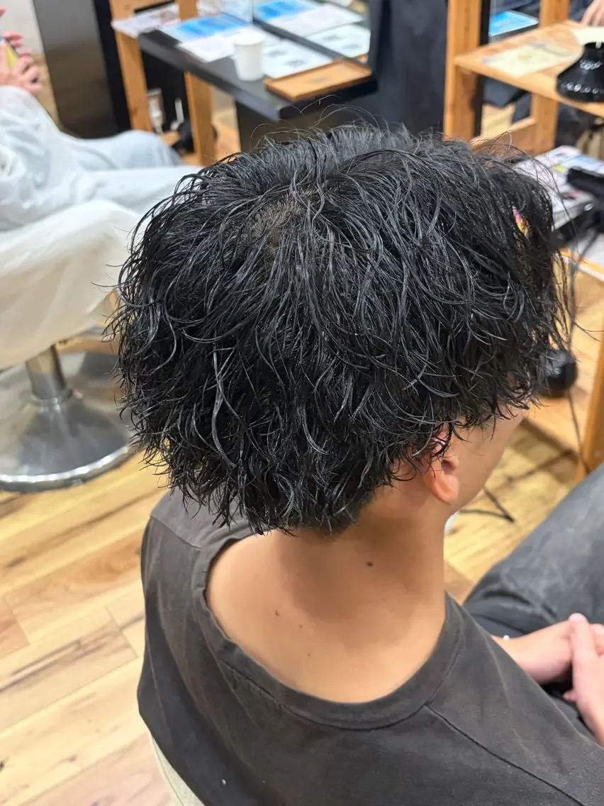 パーマ メンズ メンズパーマ カット パーマ 宅原 陸翔のヘアスタイル