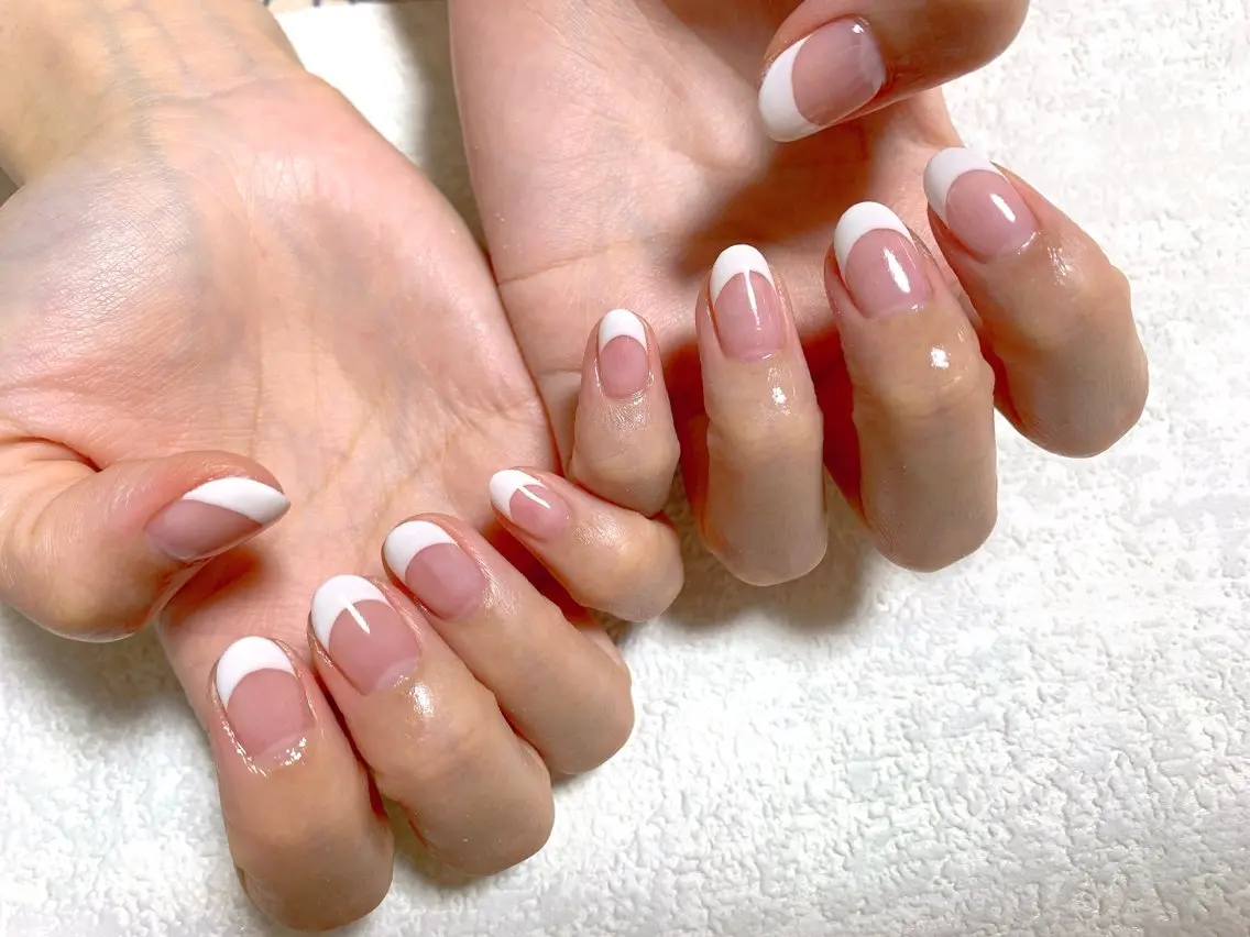 ネイル フレンチネイル ジェルネイル 韓国ネイル メンズネイル パラジェル kiki nail たまプラーザのネイルデザイン