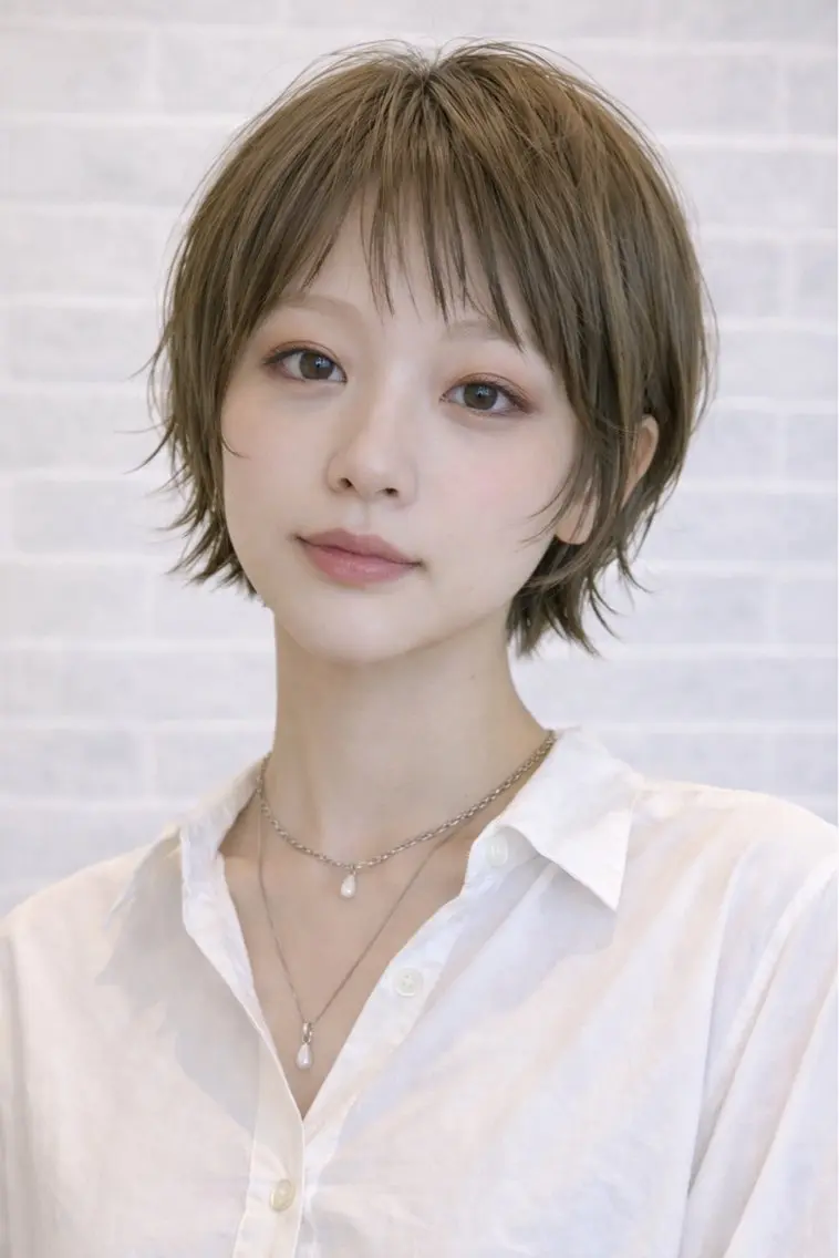 ショート ショートヘア カット ヘアカラー 齋藤 智佳のヘアスタイル
