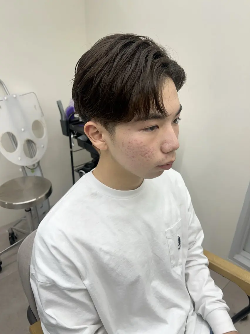 メンズ メンズ レイヤー ウルフ 弓木啓輔のヘアスタイル