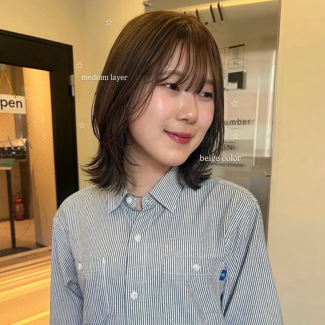 ミディアム カラー ベージュカラー イルミナカラー ボブ レイヤーカット yurino🩵💍 レイヤー、ヘアセットのヘアスタイル