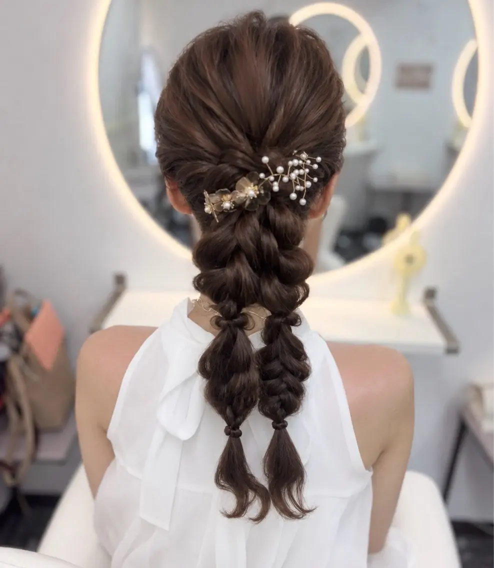 セミロング ヘアセット ヘアメ/ヘアセット 💐naoのヘアスタイル