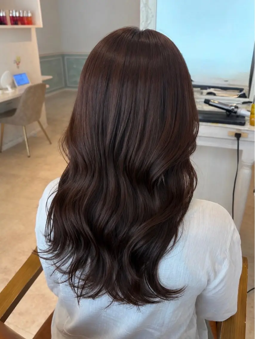 カット+プレミアム艶カラー+Aujua4stepトリートメント🫧の写真