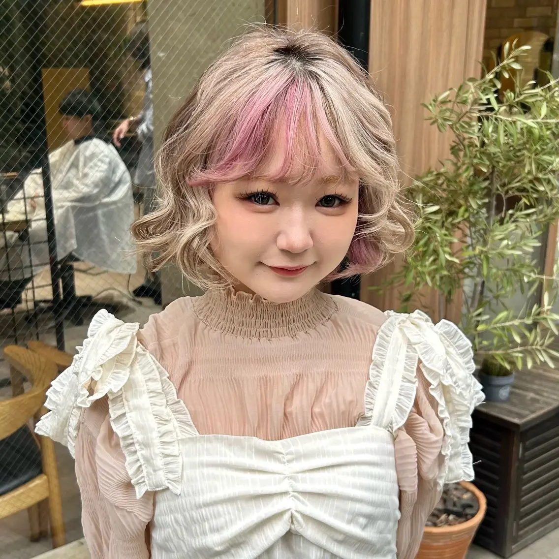 ショート ヘアアレンジ ヘアセット 美髪縮毛 COCOROのヘアスタイル