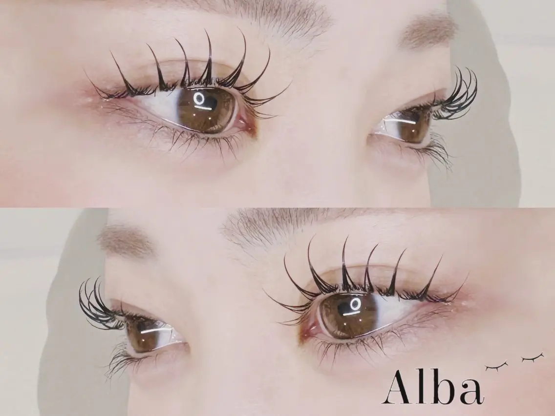 マツエク・マツパ 一重×まつ毛パーマ 🌸Alba🌸 勅使川原のマツエク・マツパデザイン
