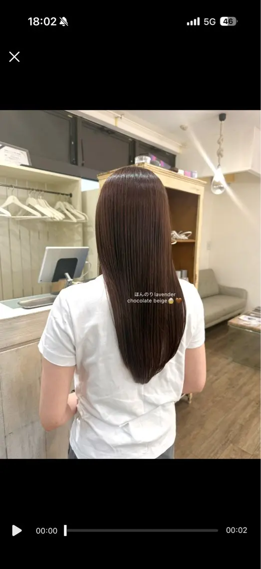 セミロング カラー ラベンダーカラー ayaka‎/暖色/ レイヤーカット🩰のヘアスタイル