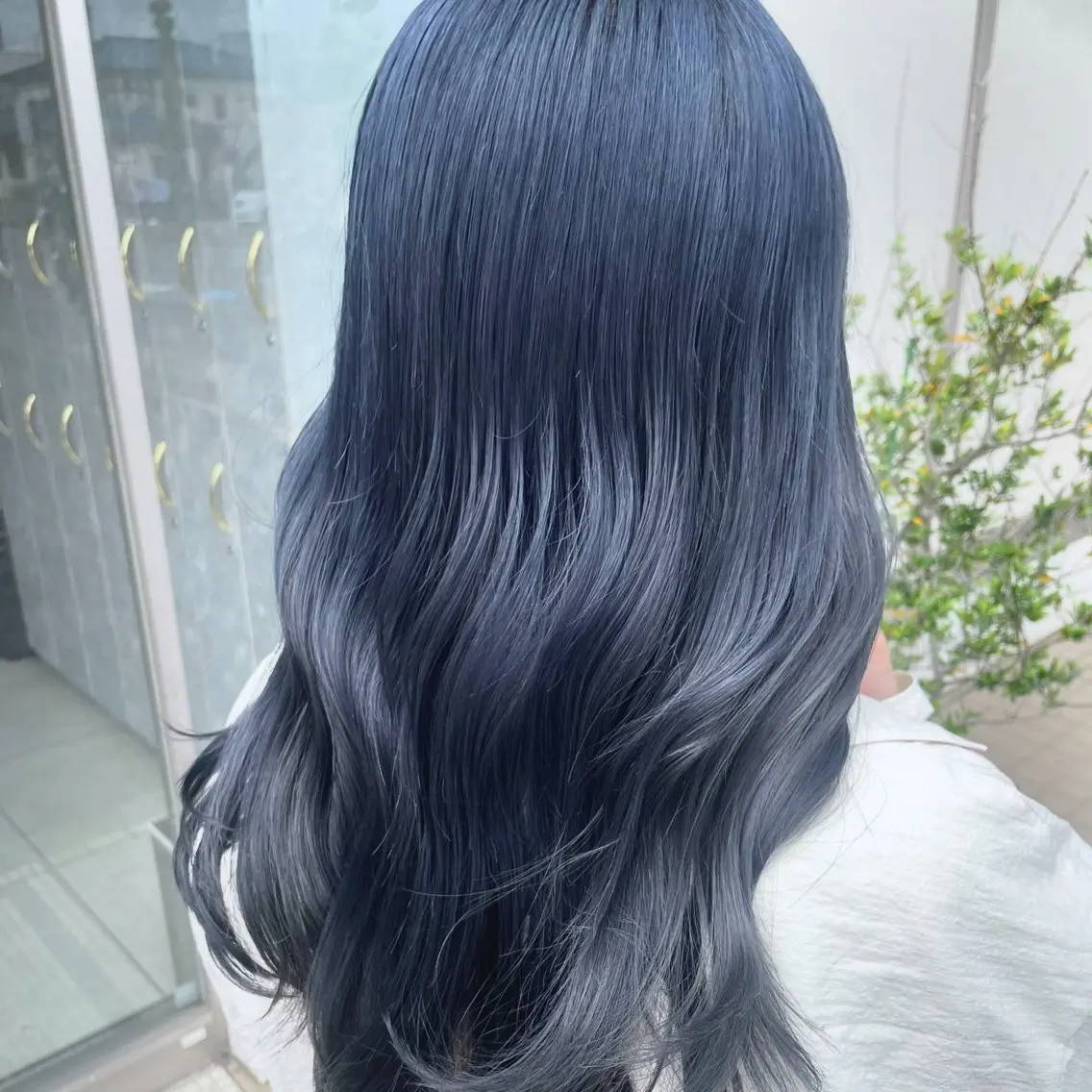 ロング カラー ブルーカラー ブルーグレー ブルーグレージュ グレージュ ヘアカラー 顔まわり/インナー カラー/　syuriのその他イメージ