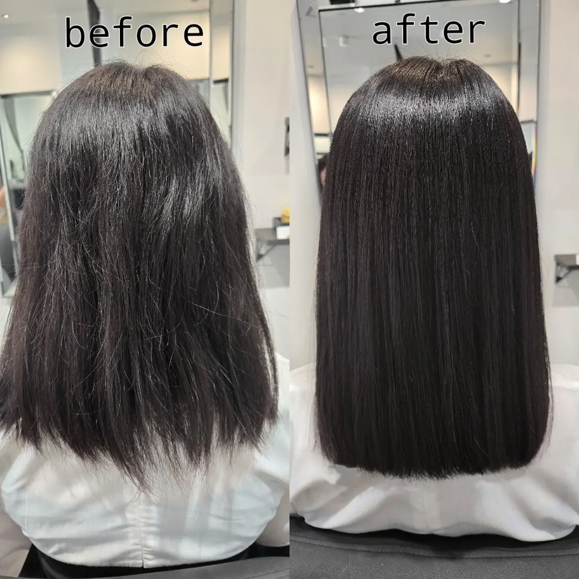 ミディアム 縮毛矯正 縮毛矯正 LEE HANAのヘアスタイル