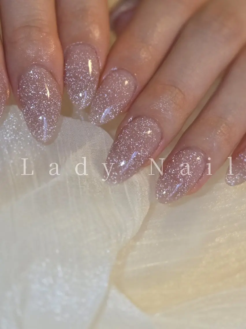 ネイル フラッシュネイル ラメ(グリッター) スカルプネイル ハンドネイル Lady Nail Kiyokaのネイルデザイン