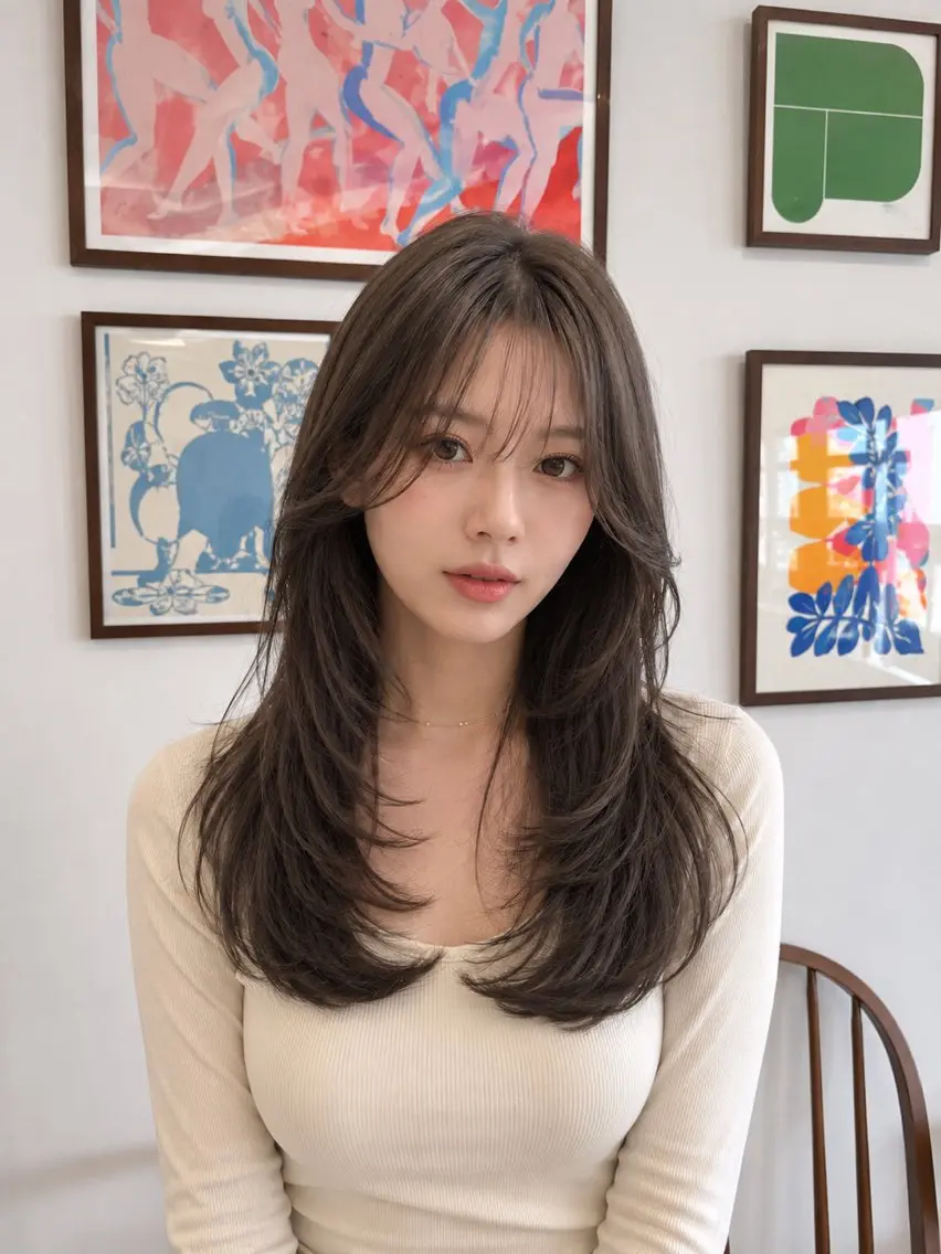 セミロング ボブ レイヤーカット カット 太田 明伽のヘアスタイル