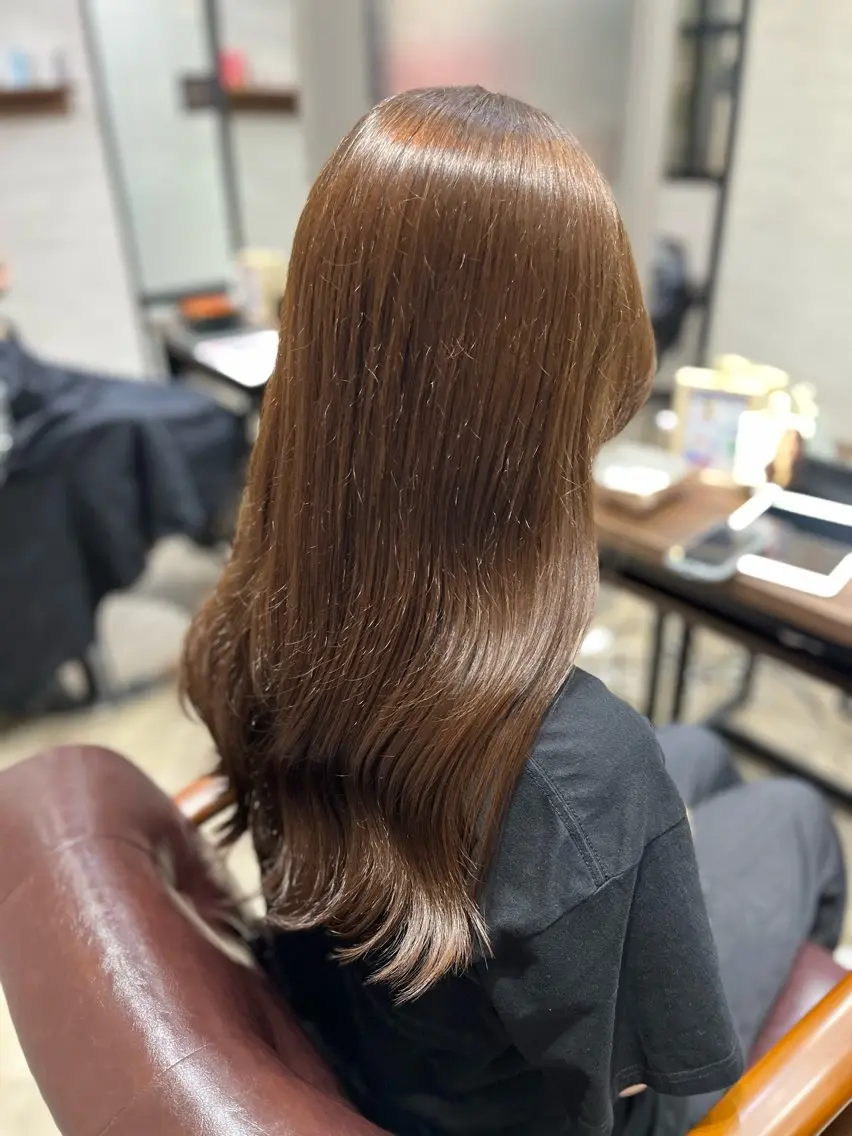 ロング カラー ブラウンカラー 🫧ぷる艶カラー🫧 Yuubi🦩のヘアスタイル