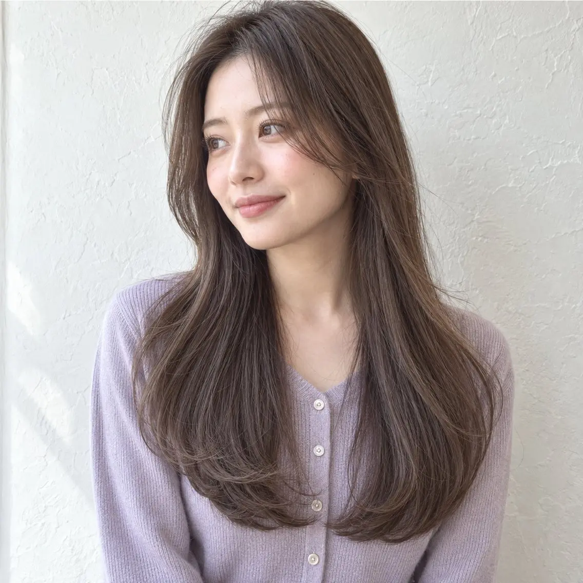 ロング カラー グレージュ モカグレージュ ロング カット ヘアカラー トリートメント 銀座/モテ🤍垢抜け レイヤー/あさみのヘアスタイル