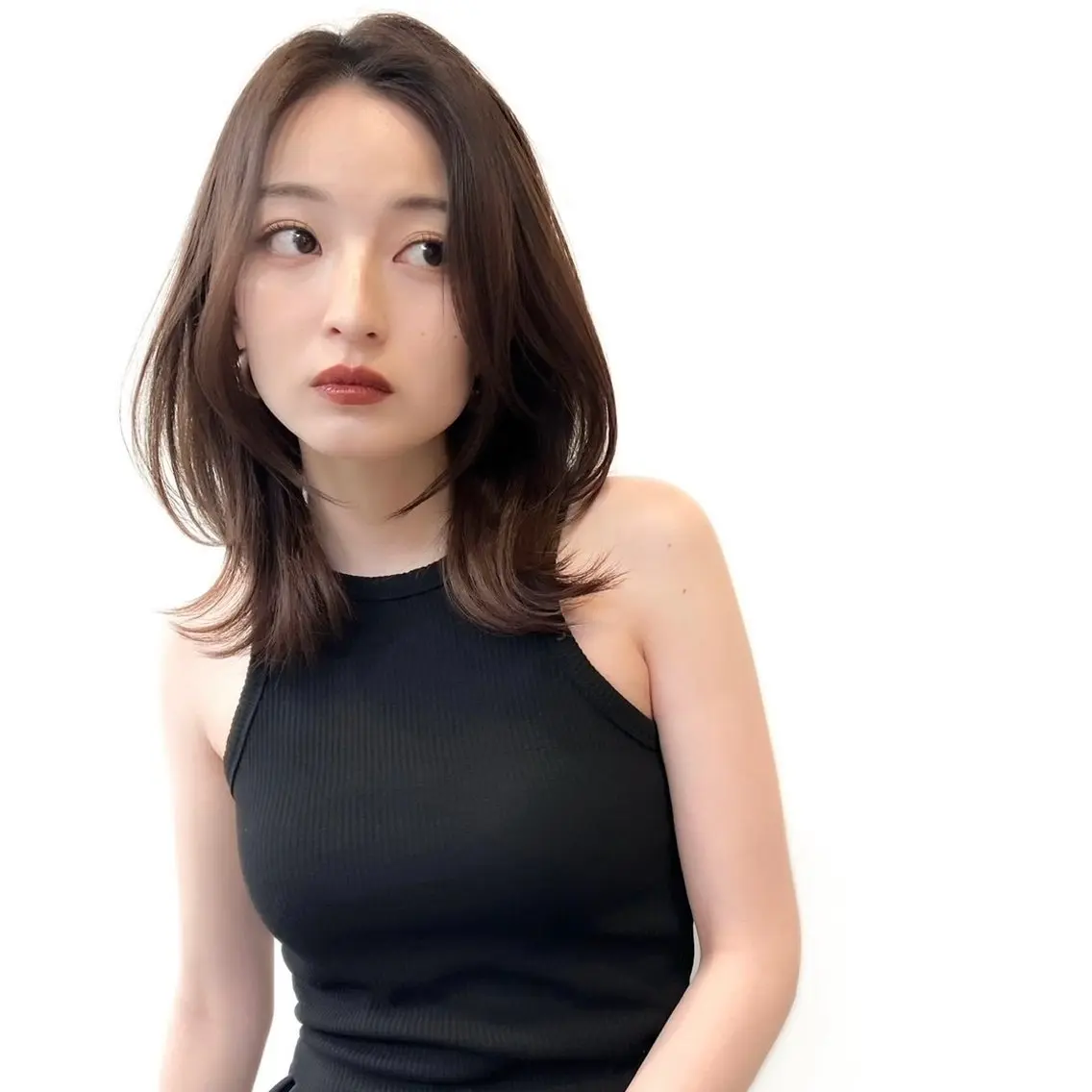 ミディアム カラー ヘアアレンジ 内大久保 列夏のヘアスタイル