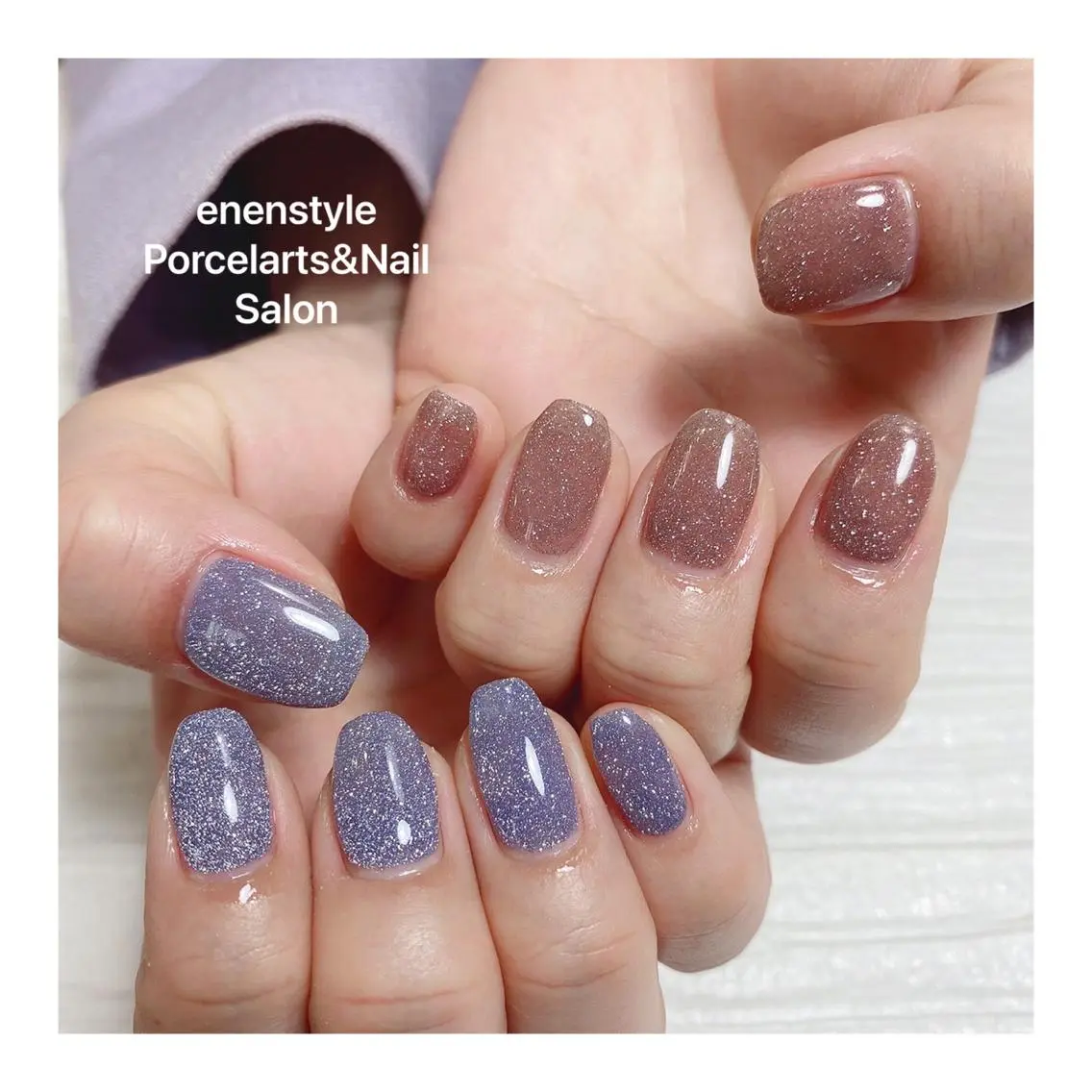 ミディアム ネイル ハンドネイル 🐾enen style 🐾のネイルデザイン