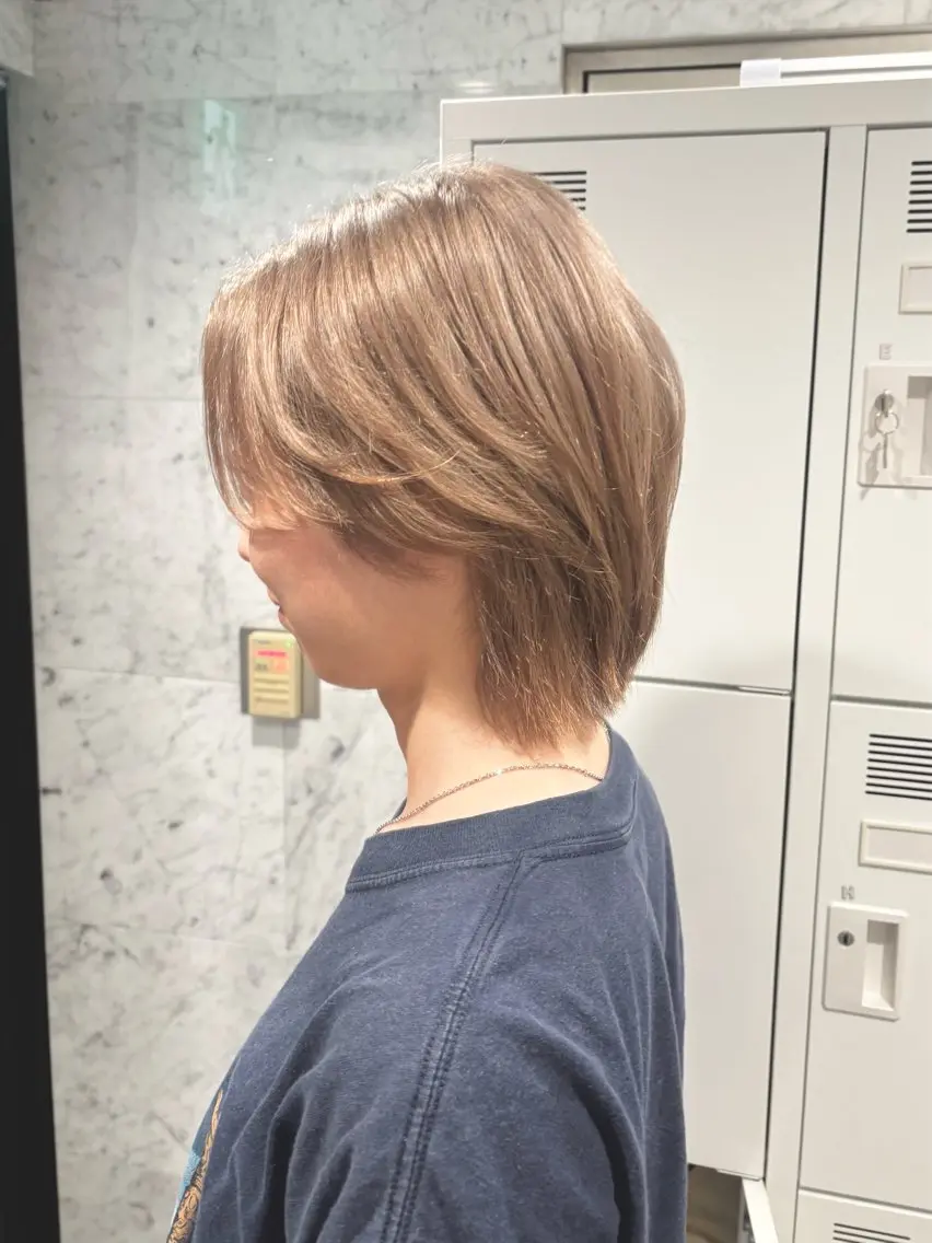 ショート カラー 渋谷|透明感カラー 🫧🤍|rinaのヘアスタイル