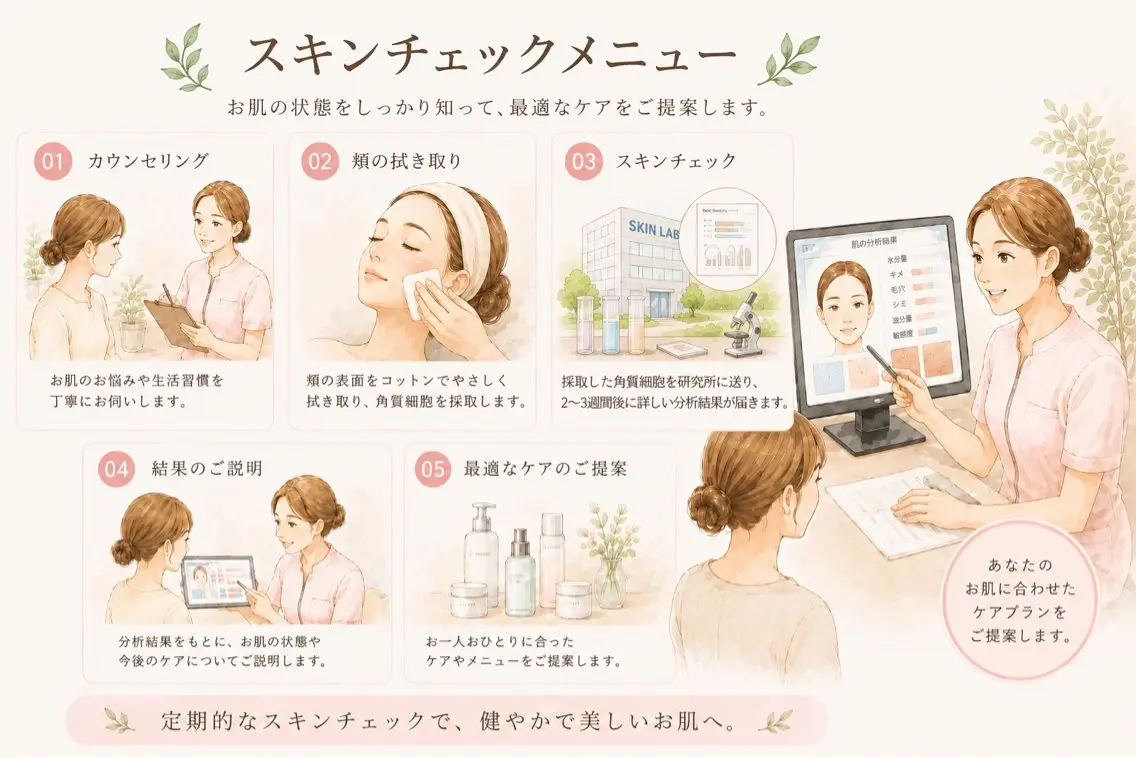 美肌トレーニング お肌に合ったスキンケアのやり方をお一人お一人に合わせてのレッスンさせていただきます。の写真