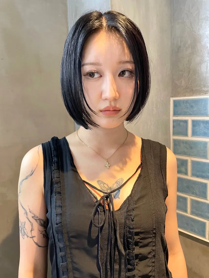 ショート ボブ カット トリートメント 👑ボブはお任せ ミヤノ👑のヘアスタイル