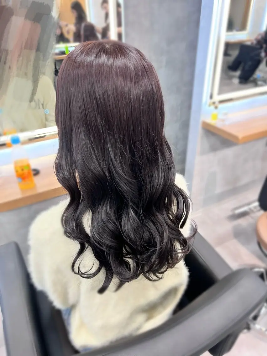 ロング ヘアカラー ヘアセット 透明感/韓国風 RENA🤎のヘアスタイル