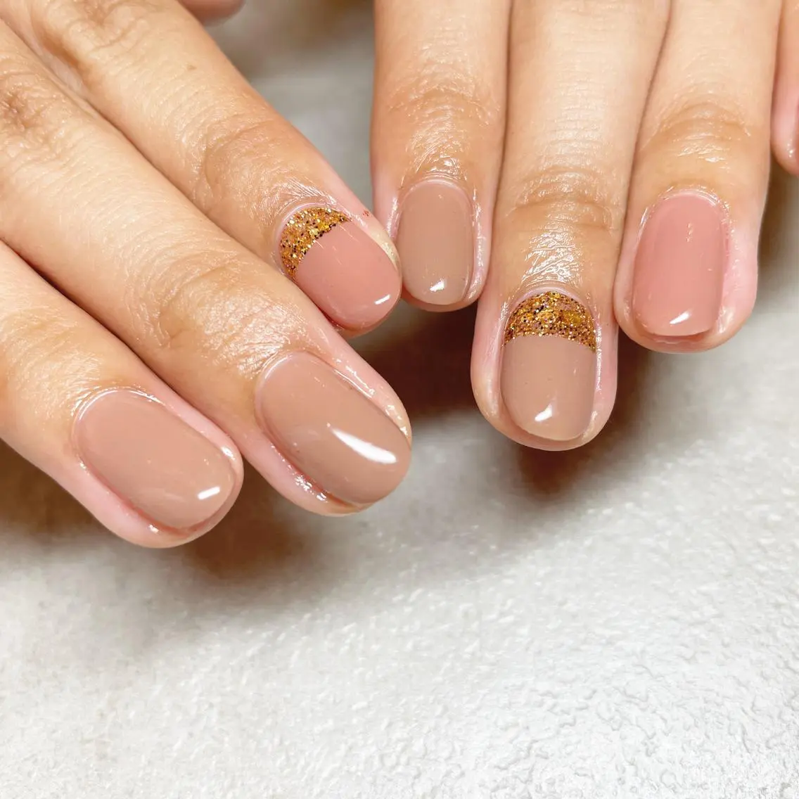 ネイル ラメ(グリッター) シンプルネイル プライベートサロン Rubynailのネイルデザイン