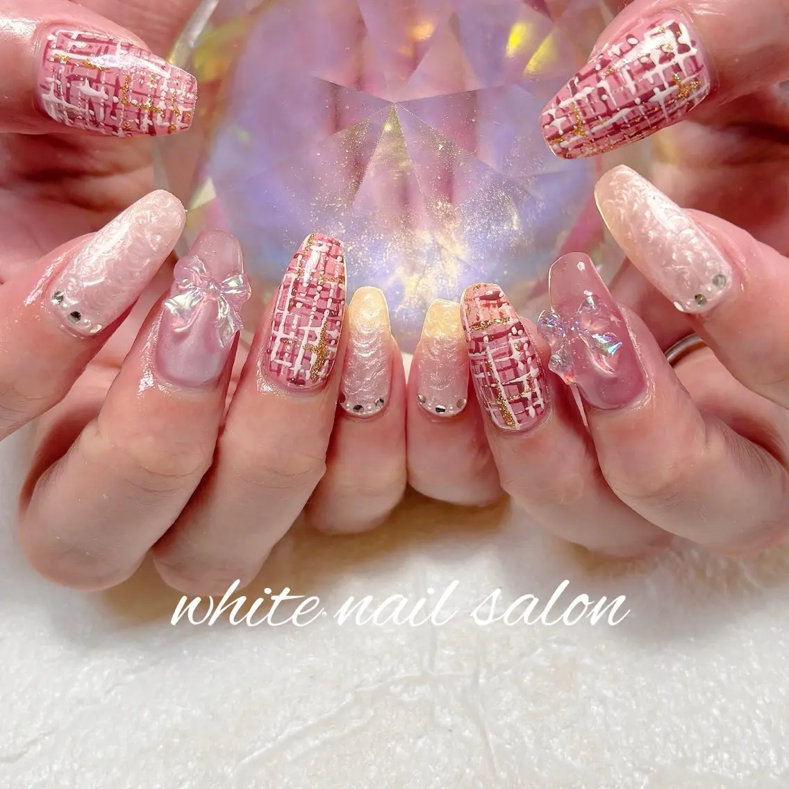 ネイル フットネイル ラメ(グリッター) ハンドネイル white nail salonのネイルデザイン