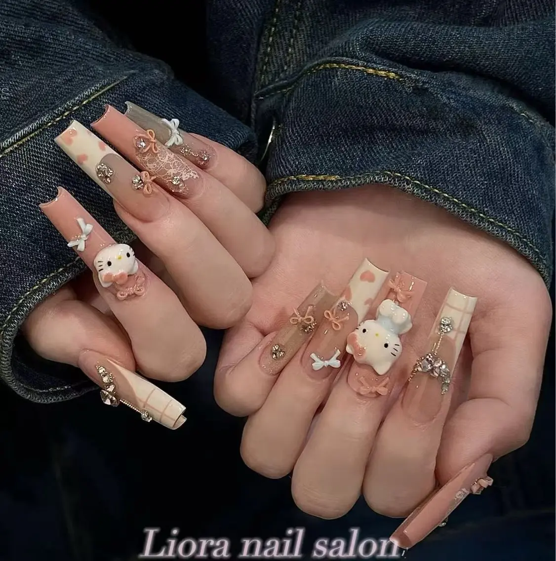 ネイル 長さ出し 持ち込み ハンドネイル Liora nailのネイルデザイン
