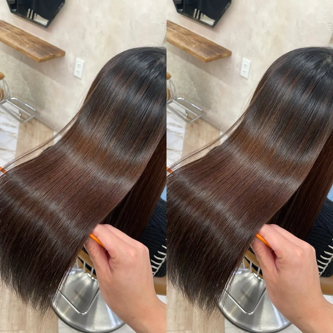 ロング カット 縮毛矯正 トリートメント 縮毛矯正/艶カラー 笠原康平のヘアスタイル