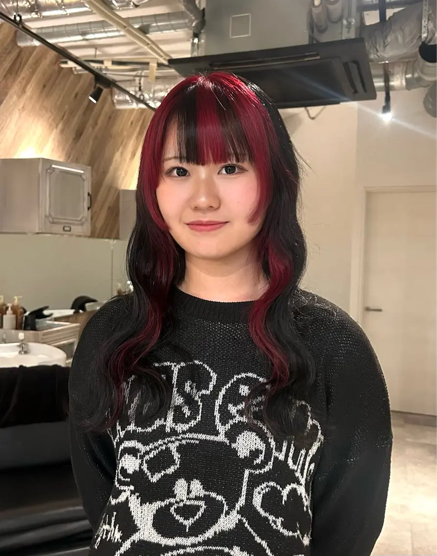 セミロング 顔周りカット ryo yaのヘアスタイル