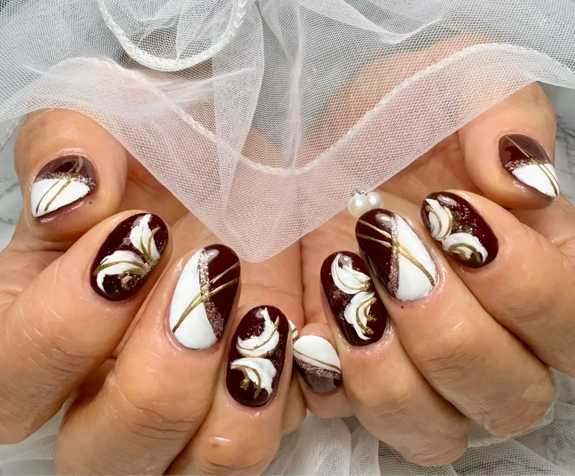 ネイル アートネイル チークネイル フラッシュネイル フラッシュマグ フレンチネイル Mai’s nailのネイルデザイン