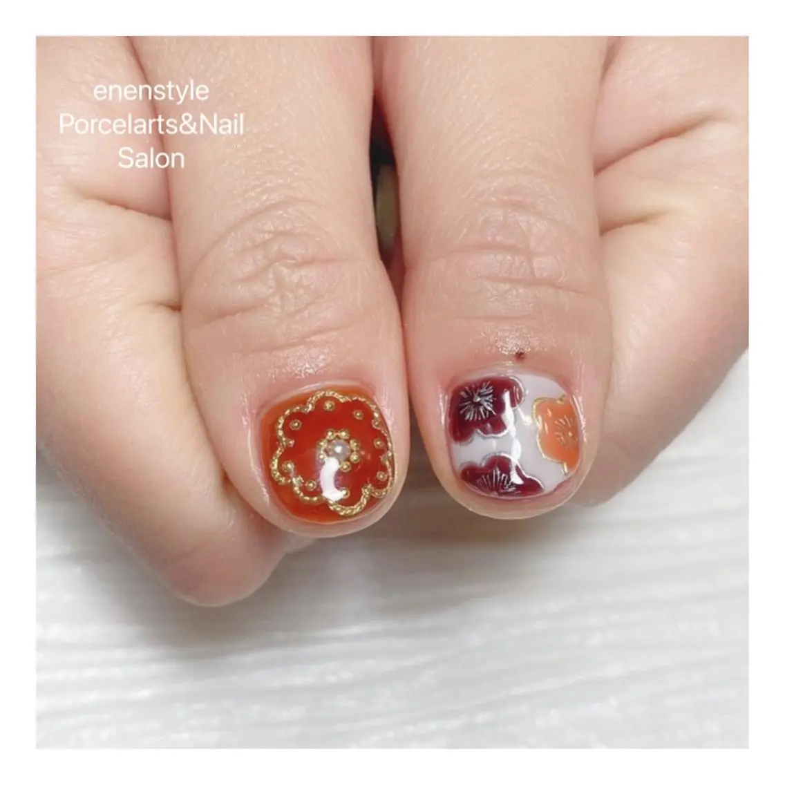 ショート ネイル ハンドネイル 🐾enen style 🐾のネイルデザイン