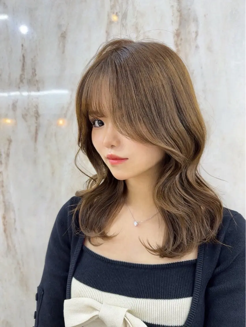 ミディアム ヘアカラー 艶髪🇰🇷髪質改善 🎀ikuno🎀のヘアスタイル